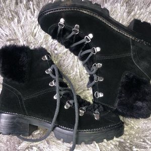 MARC Fisher hiking boots with fur
